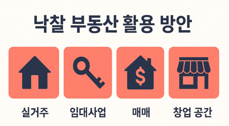 낙찰 부동산 활용 방안 이미지