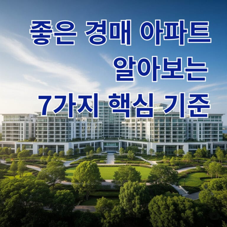 좋은 경매 아파트 고르는 7가지 핵심 기준 썸네일